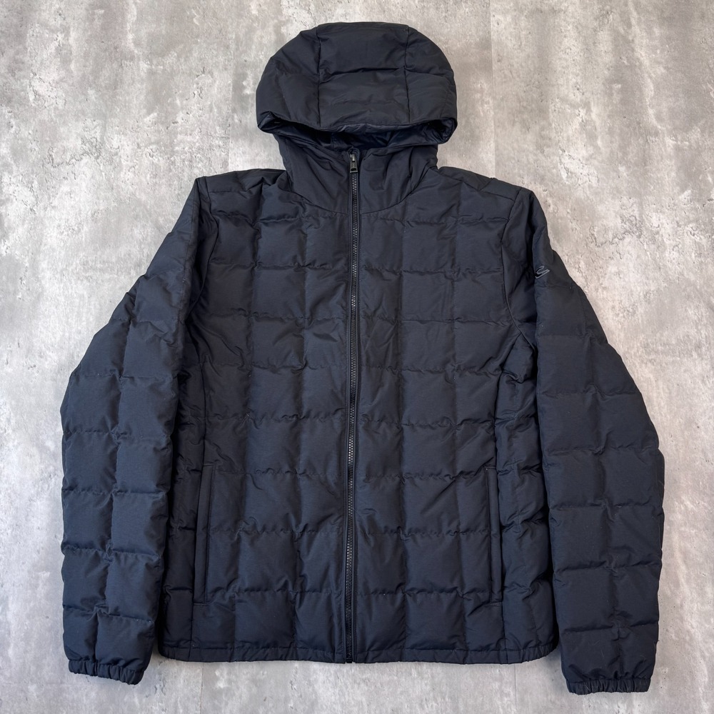 KJUS Shibuya Down Jacket Mens Large Black Hooded Puffer Lightweight Ski